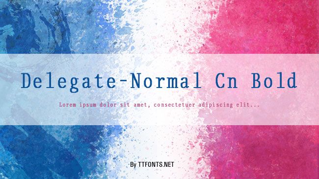Delegate-Normal Cn Bold example